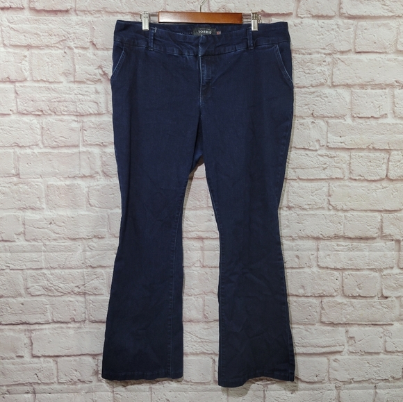 Torrid Trouser Slim Boot Dark Wash High Rise Bootcut Jeans
